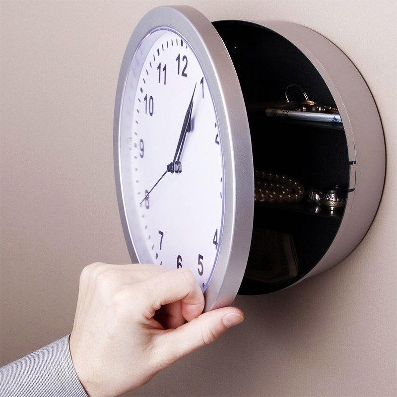 Wall Clock Hidden Safe